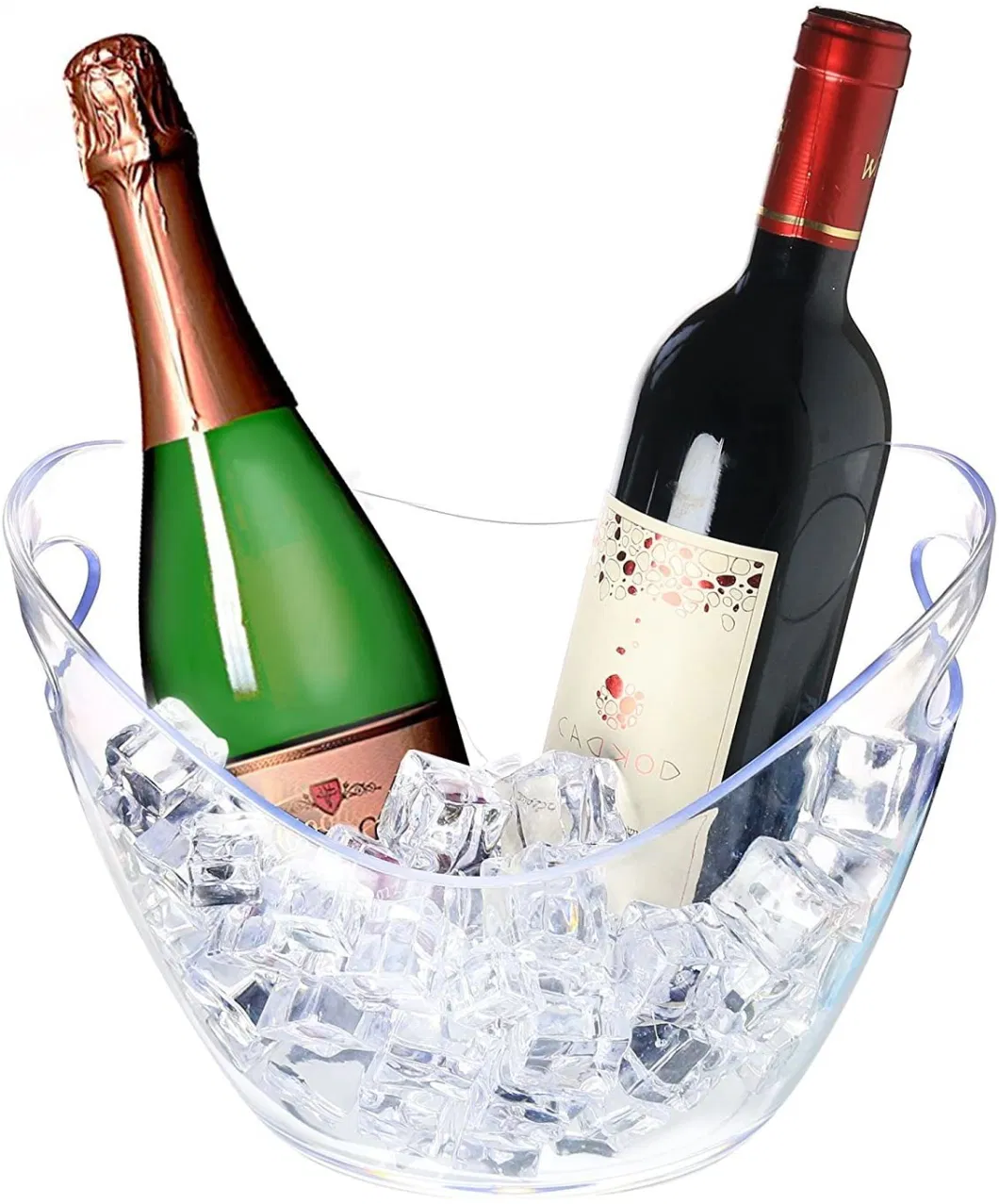 Eco Friendly Food Grade Ice Bucket 3.5L 6L 8L 12L Plastic PP Acrylic Ice Bucket Champagne Beer Wine Ice Bucket