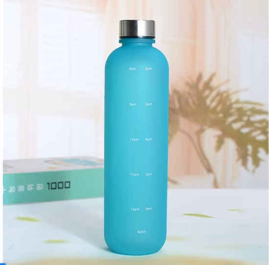 カスタマイズされた 32 オンス 漏れ防止 Tritan BPA フリー スポーツ モチベーション ウォーター ボトル タイム マーカー ストロー付き